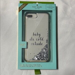 Kate Spade Silver Glitter iPhone Case